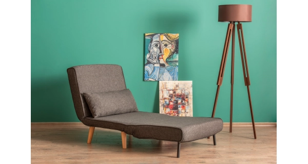 Rozkládací křeslo ASTRO, tmavě šedá