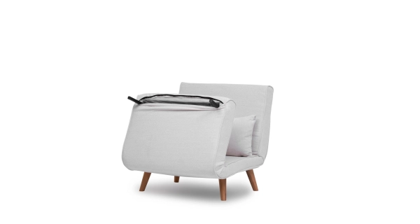 Rozkládací křeslo CENSAR, bílá