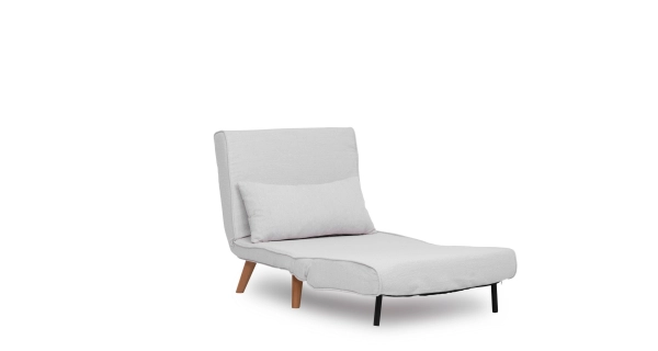 Rozkládací křeslo CENSAR, bílá