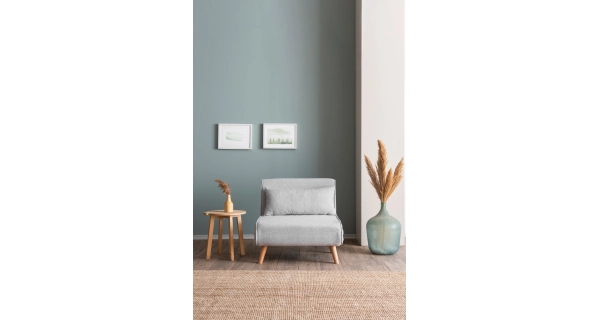 Rozkládací křeslo CENSAR, šedá