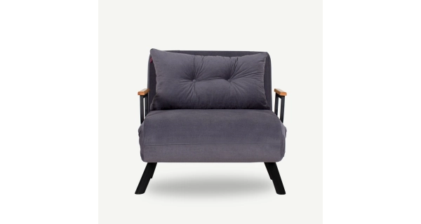 Rozkládací křeslo COMPACT, šedá