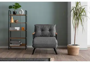 Rozkládací křeslo COMPACT, světle šedá