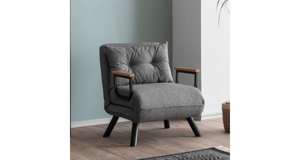 Rozkládací křeslo COMPACT, světle šedá