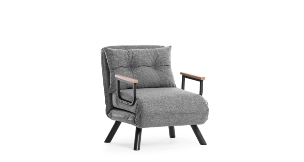 Rozkládací křeslo COMPACT, světle šedá