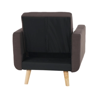 Rozkládací křeslo PRITTA, hnědá