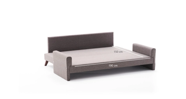 Rozkládací pohovka AMARA, hnědá