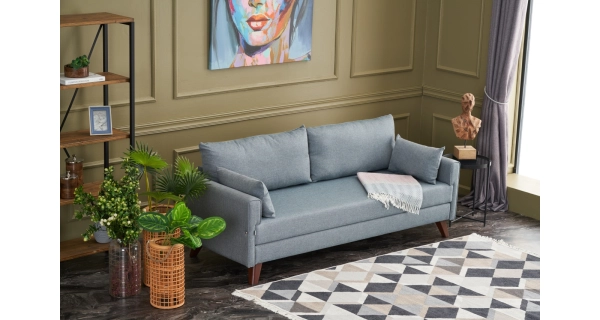 Rozkládací pohovka AMARA, modrá