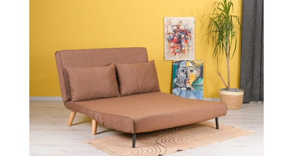 Rozkládací pohovka ASTRO, hnědá