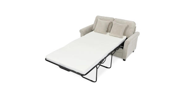 Rozkládací pohovka ELHAL, manšestrová béžová látka