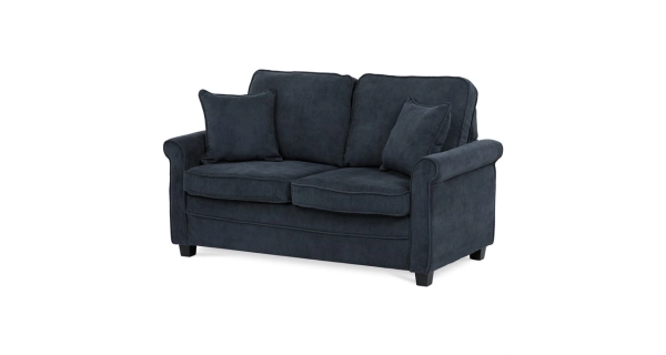 Rozkládací pohovka ELHAL, manšestrová černá látka