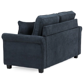 Rozkládací pohovka ELHAL, manšestrová černá látka