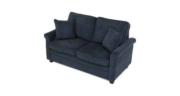 Rozkládací pohovka ELHAL, manšestrová černá látka