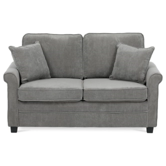 Rozkládací pohovka ELHAL, manšestrová šedá látka