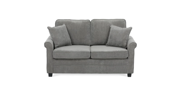 Rozkládací pohovka ELHAL, manšestrová šedá látka