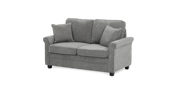 Rozkládací pohovka ELHAL, manšestrová šedá látka