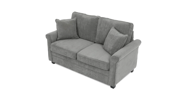 Rozkládací pohovka ELHAL, manšestrová šedá látka