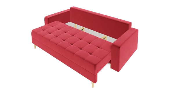 Rozkládací pohovka GREYIA, červená