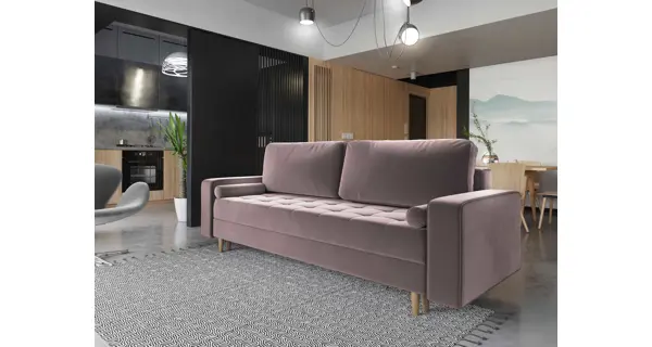 Rozkládací pohovka GREYIA, starorůžová