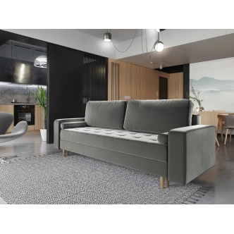 Rozkládací pohovka GREYIA, světlá šedá