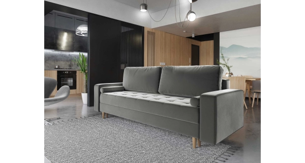 Rozkládací pohovka GREYIA, světlá šedá