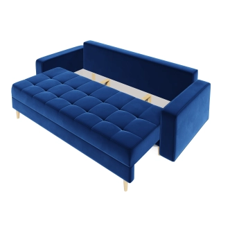 Rozkládací pohovka GREYIA, tmavá modrá