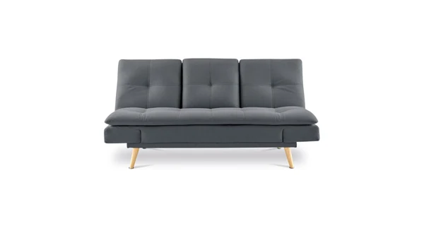 Rozkládací pohovka IVCANFEN, tmavě šedá látka, nohy masiv buk