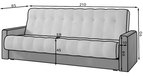 Rozkládací pohovka LIMOGES 01, světle hnědá/tmavě šedá