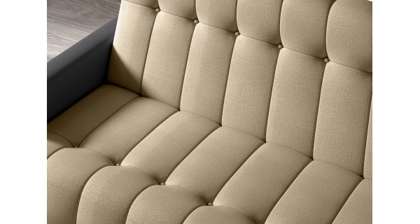 Rozkládací pohovka LIMOGES 01, světle hnědá/tmavě šedá