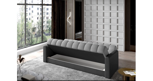 Rozkládací pohovka LIMOGES 02, šedá/tmavě šedá