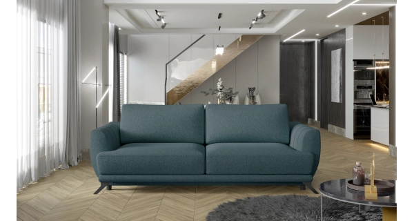 Rozkládací pohovka MASSONIA 03, šedomodrá látka