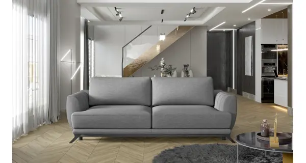 Rozkládací pohovka MASSONIA 22, světle šedá látka