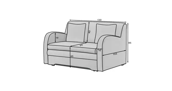 Rozkládací pohovka MERICI, šedá