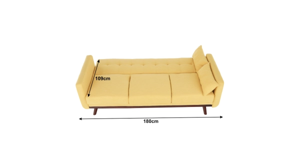 Rozkládací pohovka PRITTA, hořčicová