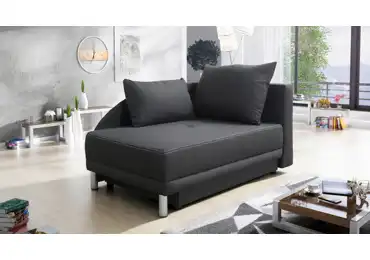 Rozkládací pohovka RAMNA, pravá, černošedé