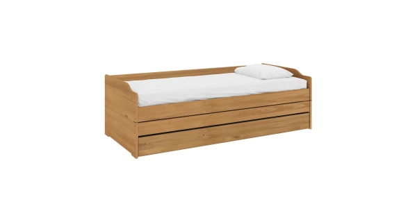 Rozkládací postel KEENAN, masiv borovice, vosk