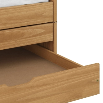 Rozkládací postel KEENAN, masiv borovice, vosk