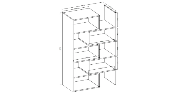 Rozkládací regál ORADI, bílá