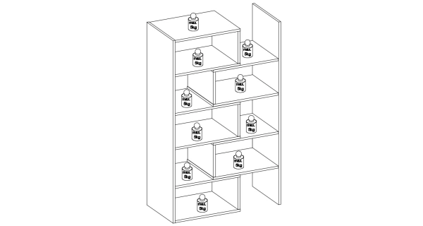 Rozkládací regál ORADI, dub sonoma