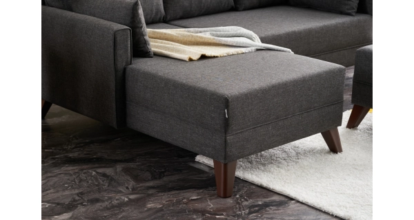 Rozkládací rohová sedačka AMARA, levá, antracit