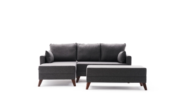 Rozkládací rohová sedačka AMARA, levá, antracit