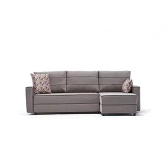 Rozkládací rohová sedačka ARETYNA, pravá, krémová