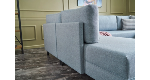 Rozkládací rohová sedačka ARGUS, modrá