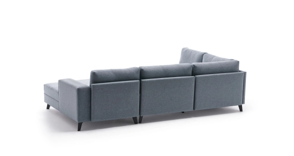 Rozkládací rohová sedačka ARGUS, modrá