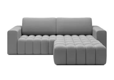 Rozkládací rohová sedačka BIFIDA 18, šedá látka, pravá