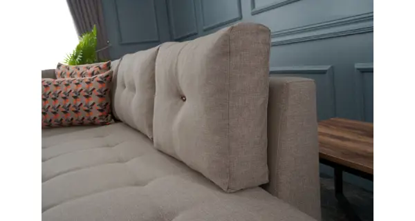 Rozkládací rohová sedačka BOB, levá, krémová