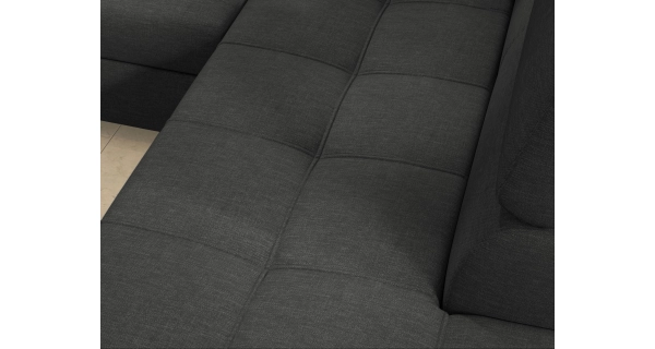 Rozkládací rohová sedačka CROCEA 13, světle šedá látka, levá