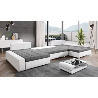 Rozkládací rohová sedačka do U LILIBET, hnědá