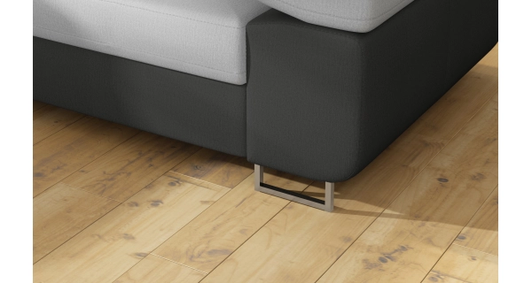 Rozkládací rohová sedačka MENDON 20, světle šedá látka/tmavě šedá látka, levá