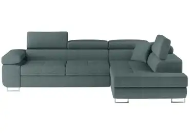 Rozkládací rohová sedačka MENDON 24, šedá látka, pravá