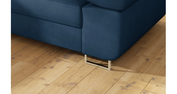 Rozkládací rohová sedačka MENDON 25, modrá látka, levá